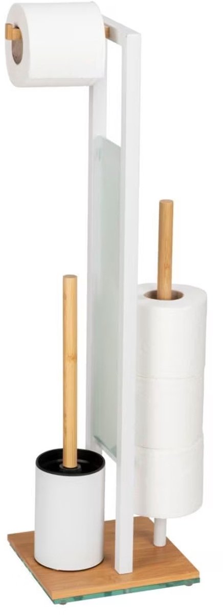 Toiletpapierhouder en WC-borstel RIVALTA, 3-in-1