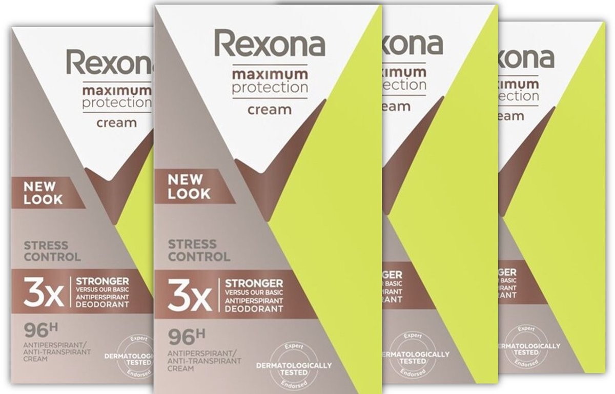Rexona Deo Creme - Maximum Protection - Stress Control 4 x 45 ml