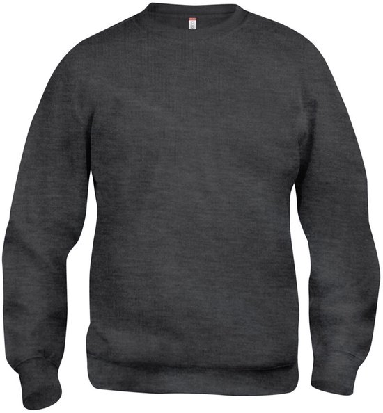 Clique Basic Roundneck 021030 - Antraciet Melange - S