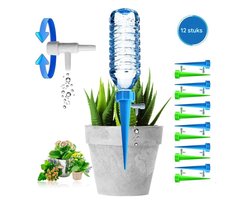 Druppelsysteem - Plant Watergever - Automatisch bewateringsapparaat - Instelbare waterstroom (0-60 seconden) - Tot 15 dagen autonoom bewateren - Compatibel met frisdrankflessen - Duurzaam ABS plastic