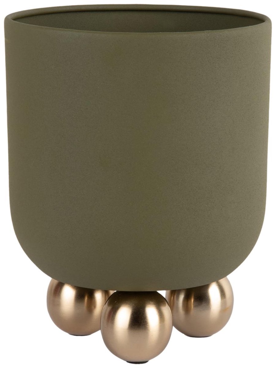 Present Time Bloempot Estilo Small - Groen - 18.5x18.5x23cm - Modern