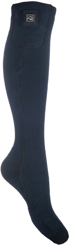 Chaussettes chauffantes HKM - Garder au chaud - Taille 39-42 Bleu (comprend 2 batteries externes)