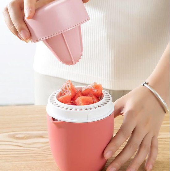 sap centrifuge - Handmatige Citroenpers - Sapbeker - citroensapcentrifuge - Limoenpers - sinaasappelpers - sapcentrifuges groenten en fruit - Lemon squeezer - Citrusknijper - Fruitpers - Sinaasappelpers - roze- 9.5*15cm van SAP — afbeelding 5