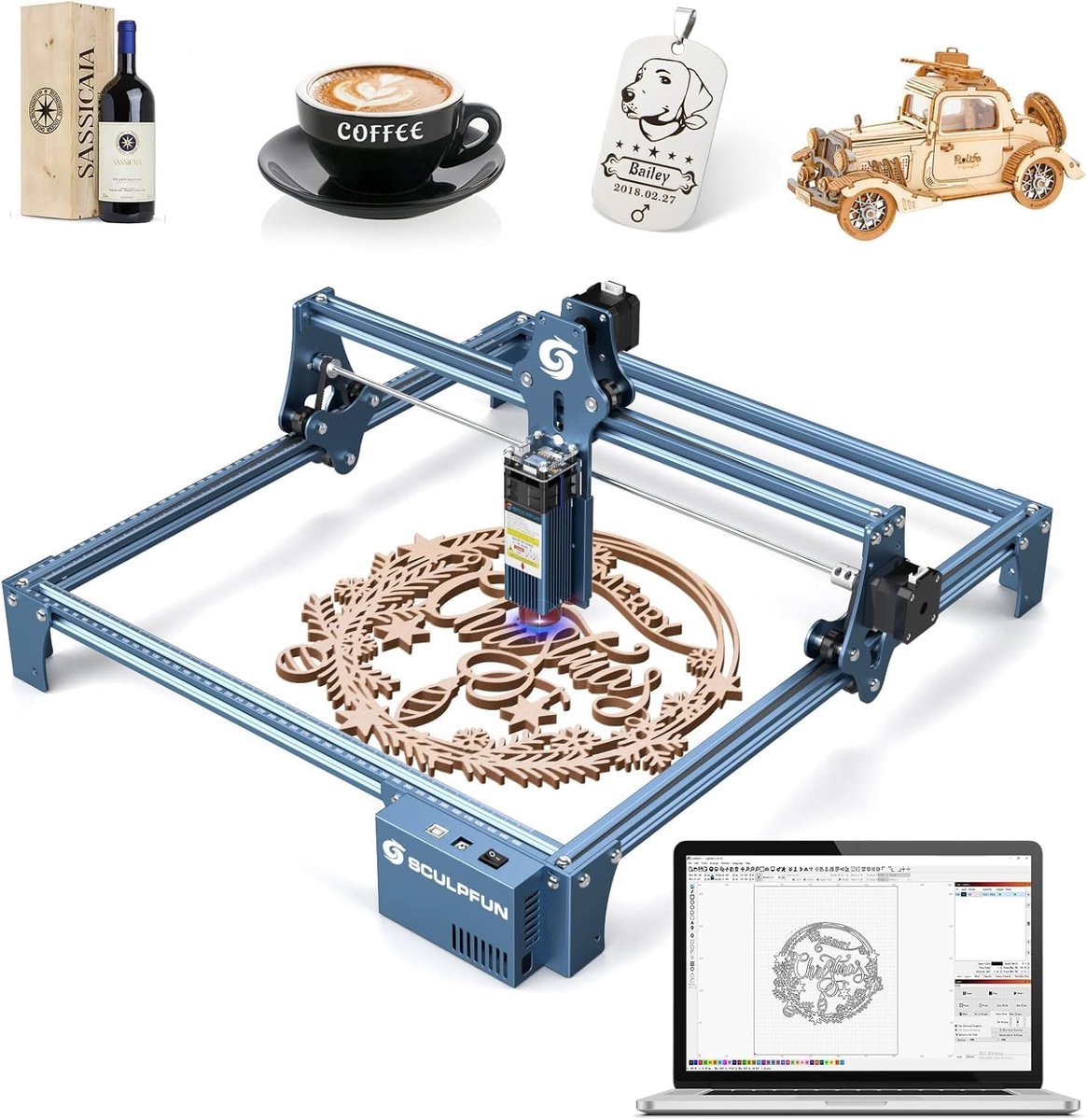 Sculpfun S9 Laser Graveermachine - Laser cutter - - 410x420mm - Lasergraveerder - - Hout Acryl Laser Snijmachine - Laser Engraver