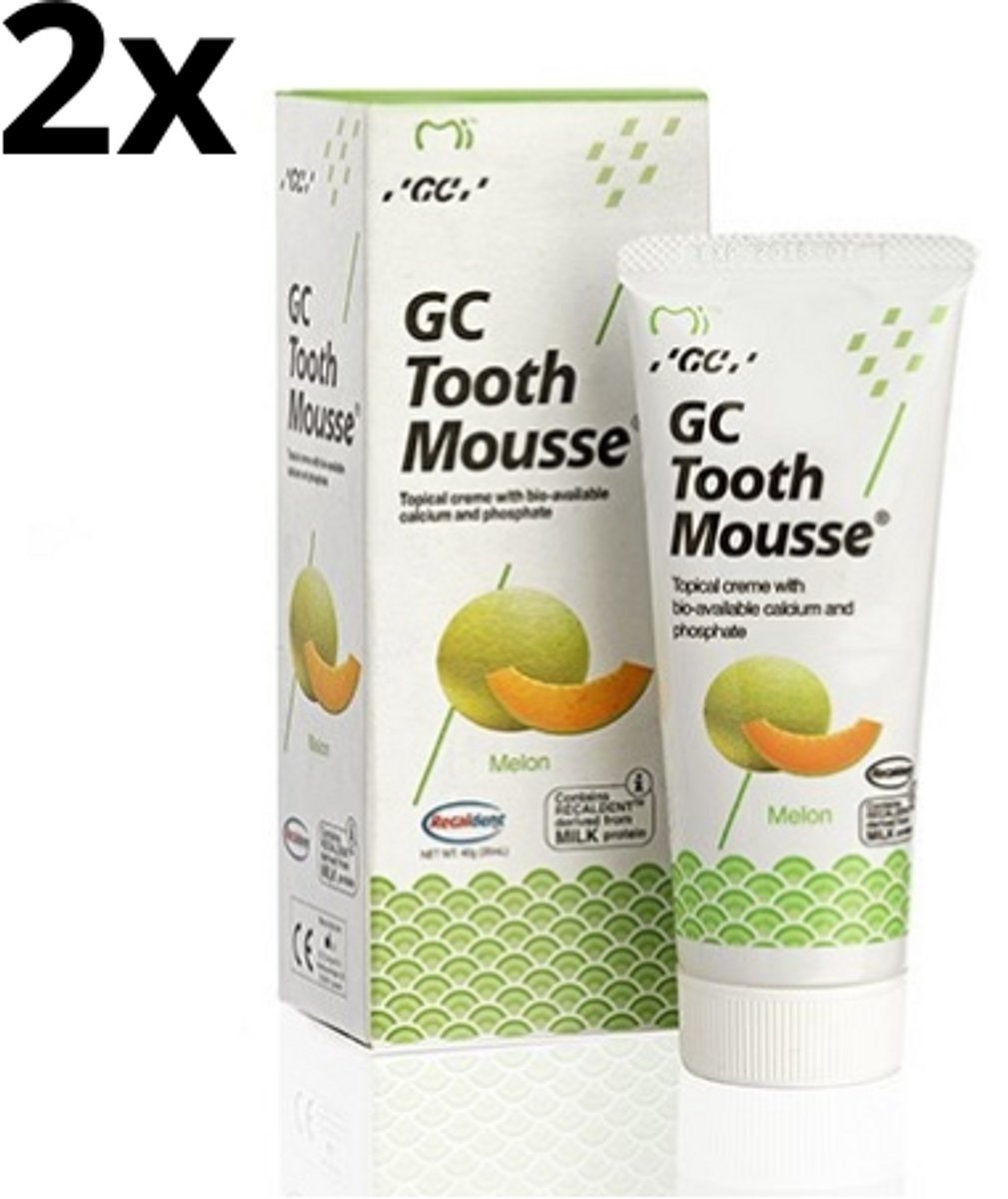 GC Tooth Mousse Meloen - 2 stuks - Voordeelverpakking