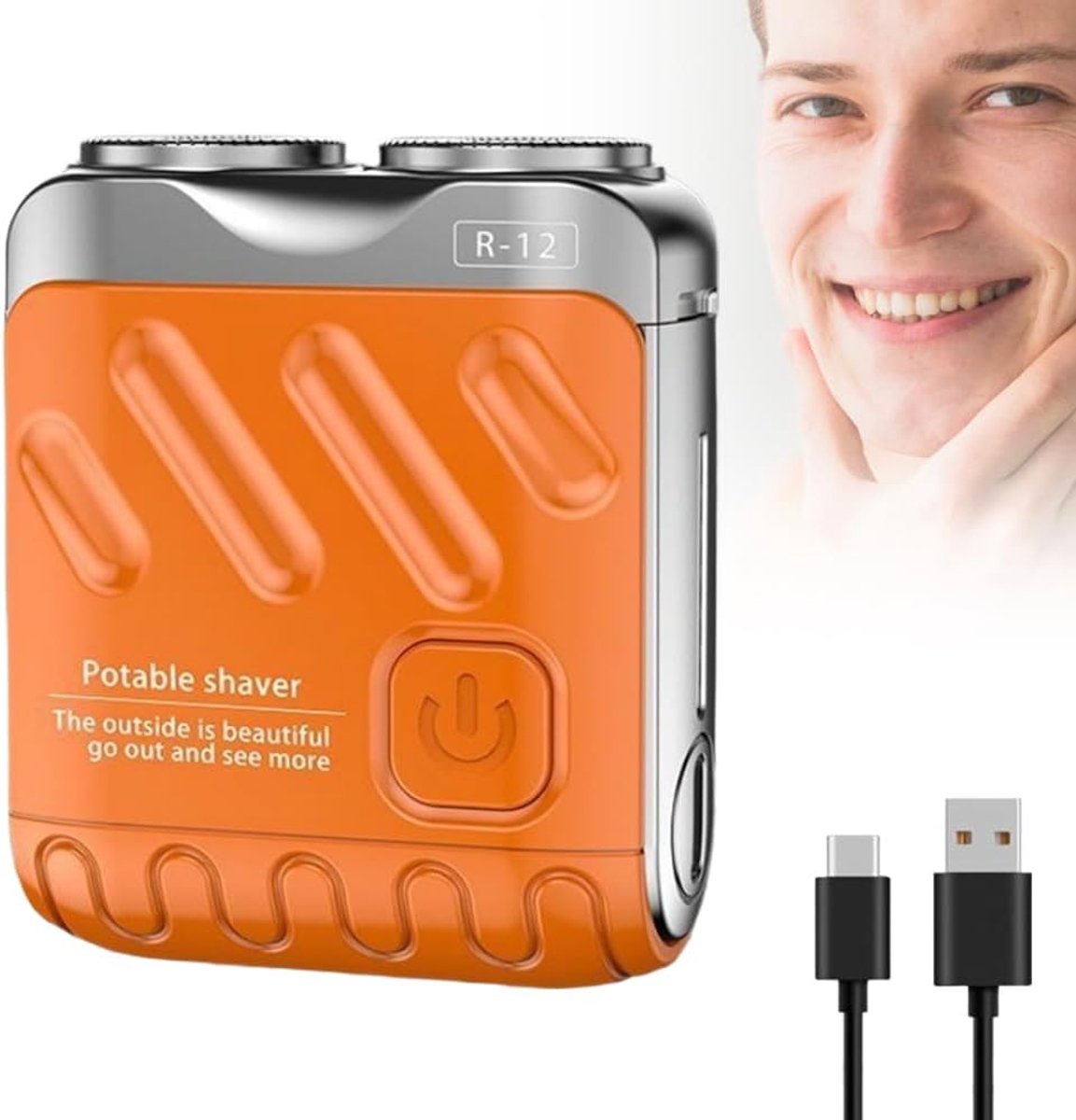 Bodybite - Compacte Dubbelbladige Scheerapparaat - Oplaadbare Body Shaver - USB - Lichaamshaar Verzorging - PORTASHAVE