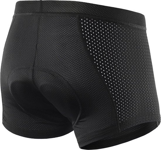 Mountainbike Onderbroek Heren - Fiets Ondergoed met Zeem & 5D Gel Pad - Shockproof MTB Sportbroek - Ademend Mesh - Zwart/Blauw XXL van Merkloos — afbeelding 2