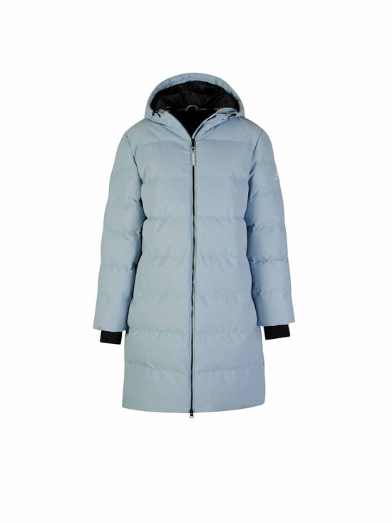 BJØRNSON Thordis Parka Winterjas Dames - Winddicht - Maat 40 - Lichtgrijs-blauw
