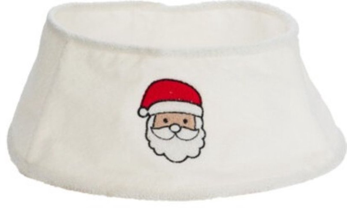 Home & Styling Kerstboomrok Kerstman - Ø60cm - Wit