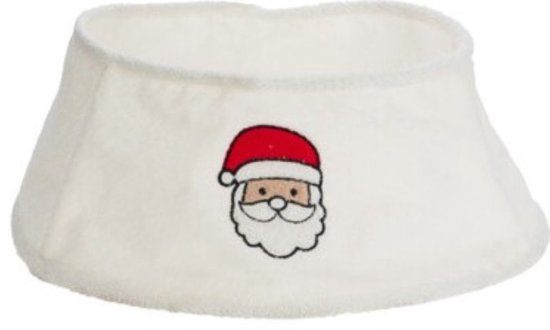 Home & Styling Kerstboomrok Kerstman - Ø60cm - Wit