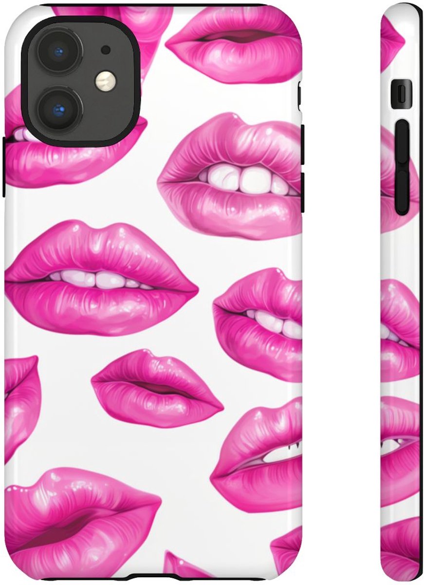Opvallend Roze Lippenpatroon – Telefoonhoesje Geschikt voor iPhone 11