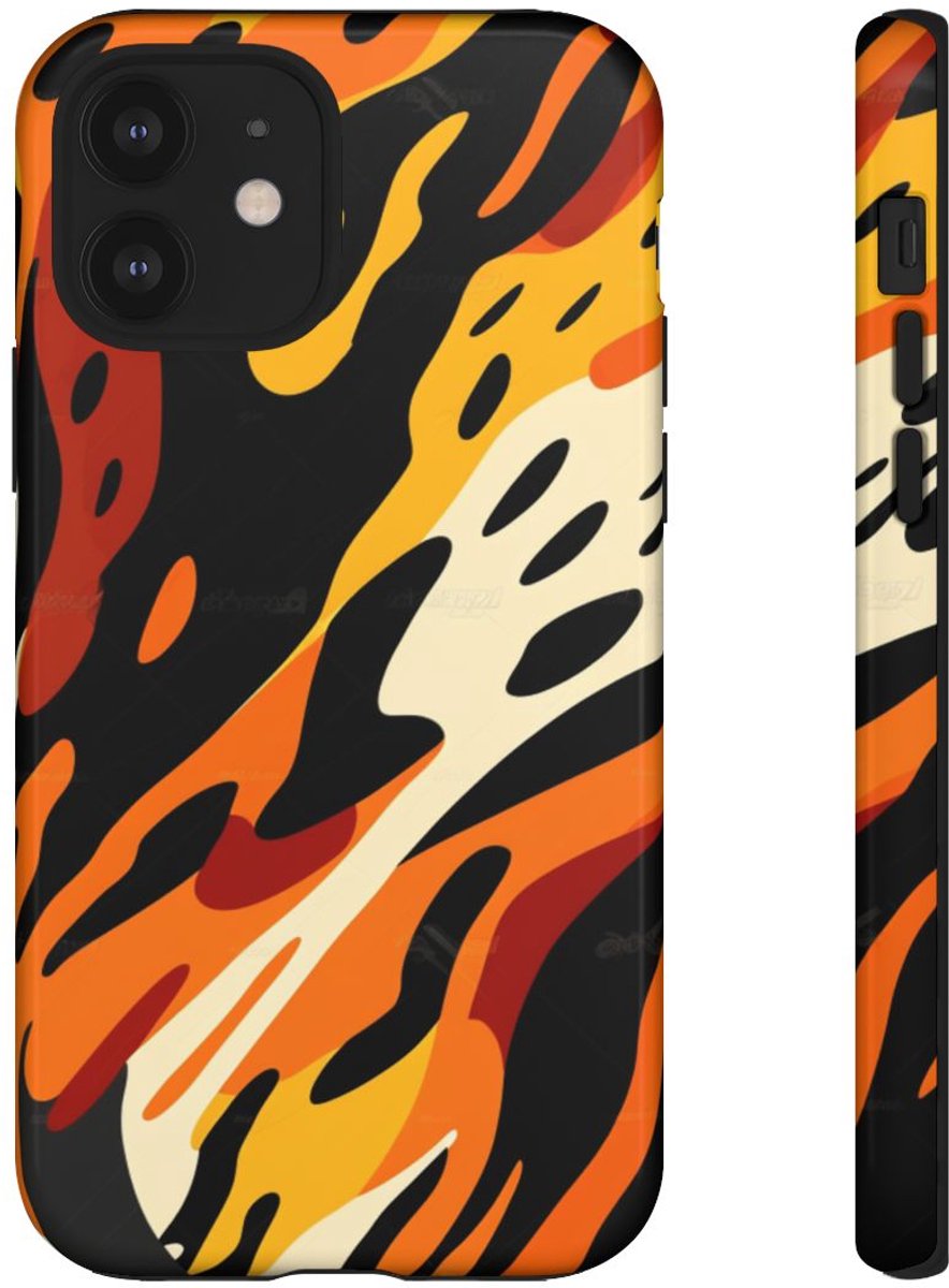 Abstract Dierenprint Patroon – Telefoonhoesje Geschikt voor iPhone 12