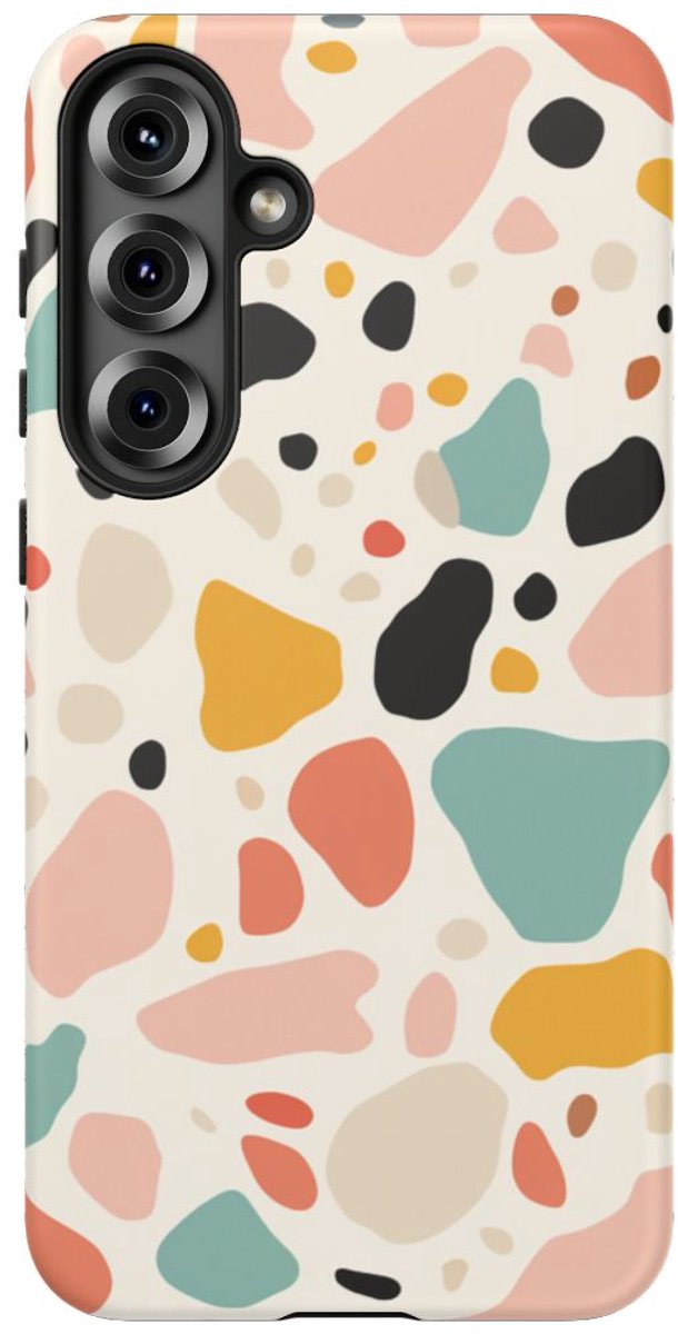 Kleurrijk Terrazzo-Patroon – Telefoonhoesje Geschikt voor Samsung Galaxy S25 Plus