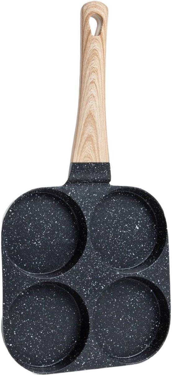 HOMLA - Frying pan - 19x19x2 cm - Imitatie Hout Handvat