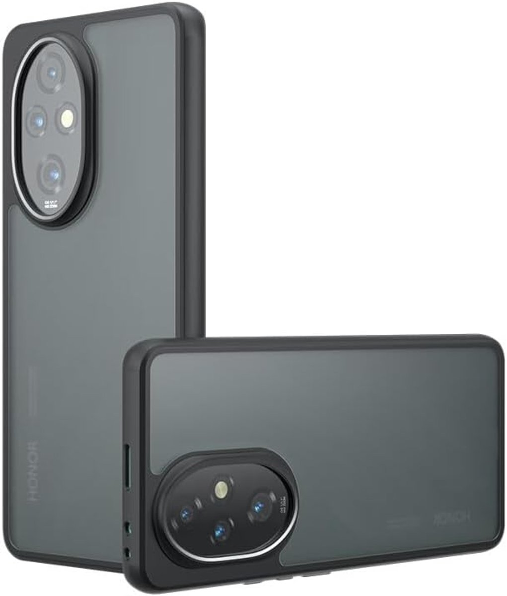 Flexibel siliconen en hard acryl hoesje voor Honor 200 Pro - zwart