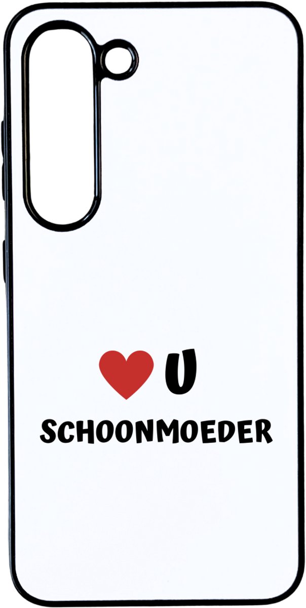 Hacebo® - love u schoonmoeder telefoonhoesje - Schoonmoeder - de liefste schoonmoeder - telefoonhoesjes - Moeder cadeautjes - moederdag - verjaardag - geschenk - kado - hoesje geschikt voor Samsung Galaxy S23