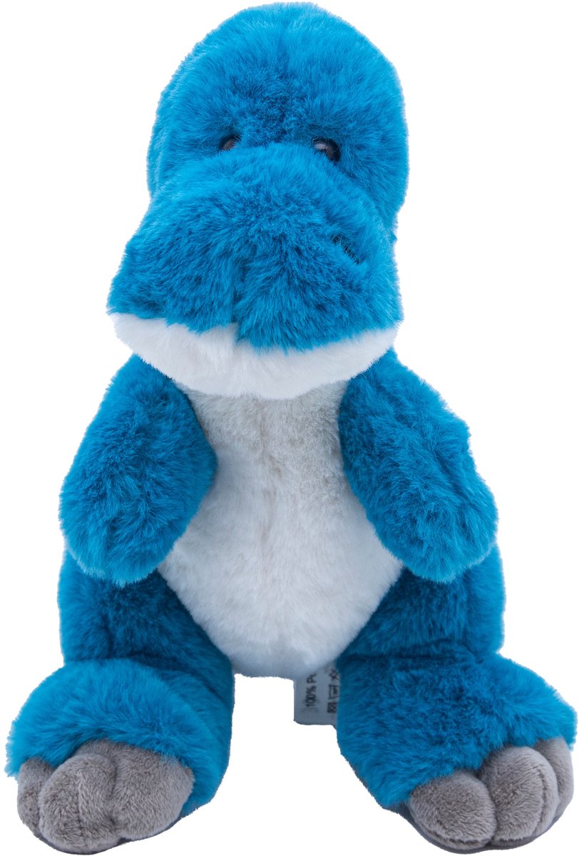 Cute since 1999 - Dinosauruspark - Dinosaurus speelgoed - Blauwe baby dino - Baby knuffel - 23cm