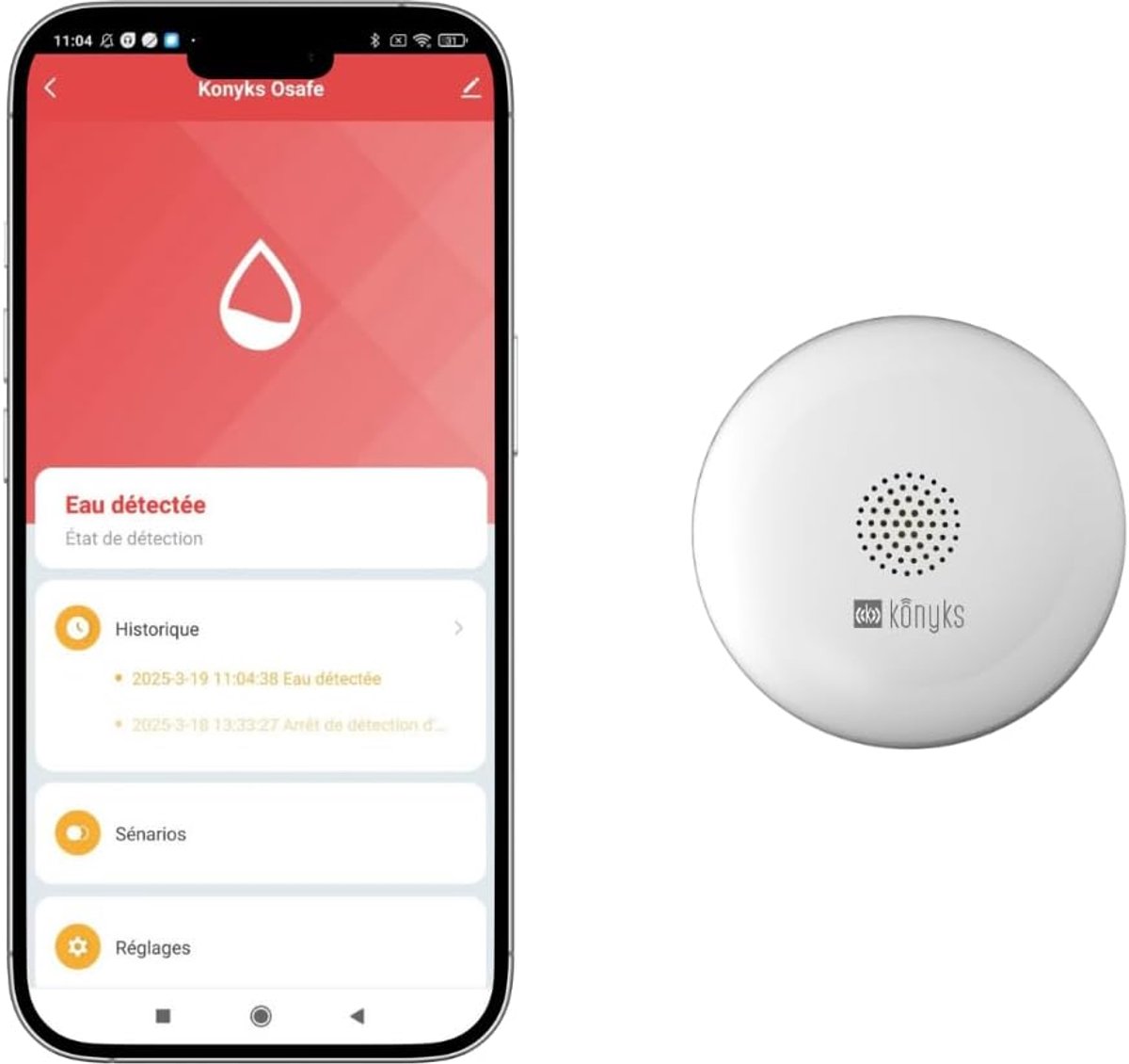 Waterlek- en Overstromingsmelder met Wifi en Bluetooth - Compact en Waterdicht