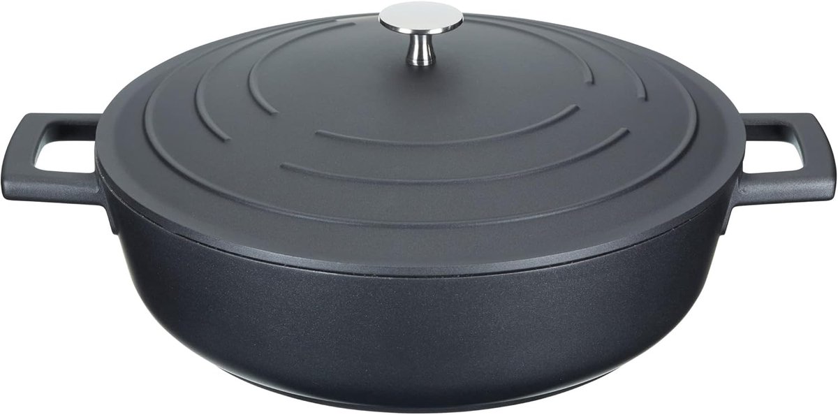 Gietaluminium 4L Ondiepe Braadpan met Deksel