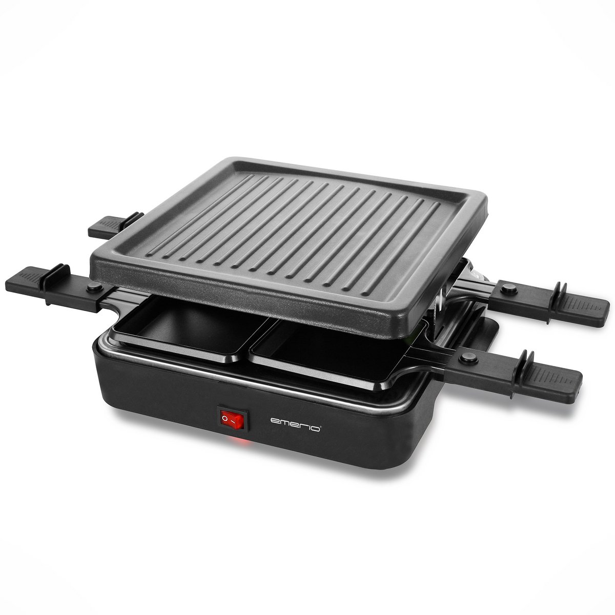 Emerio RG-120656 - Gourmetset - voor 4 personen - Anti-aanbak laag - Grillplaten