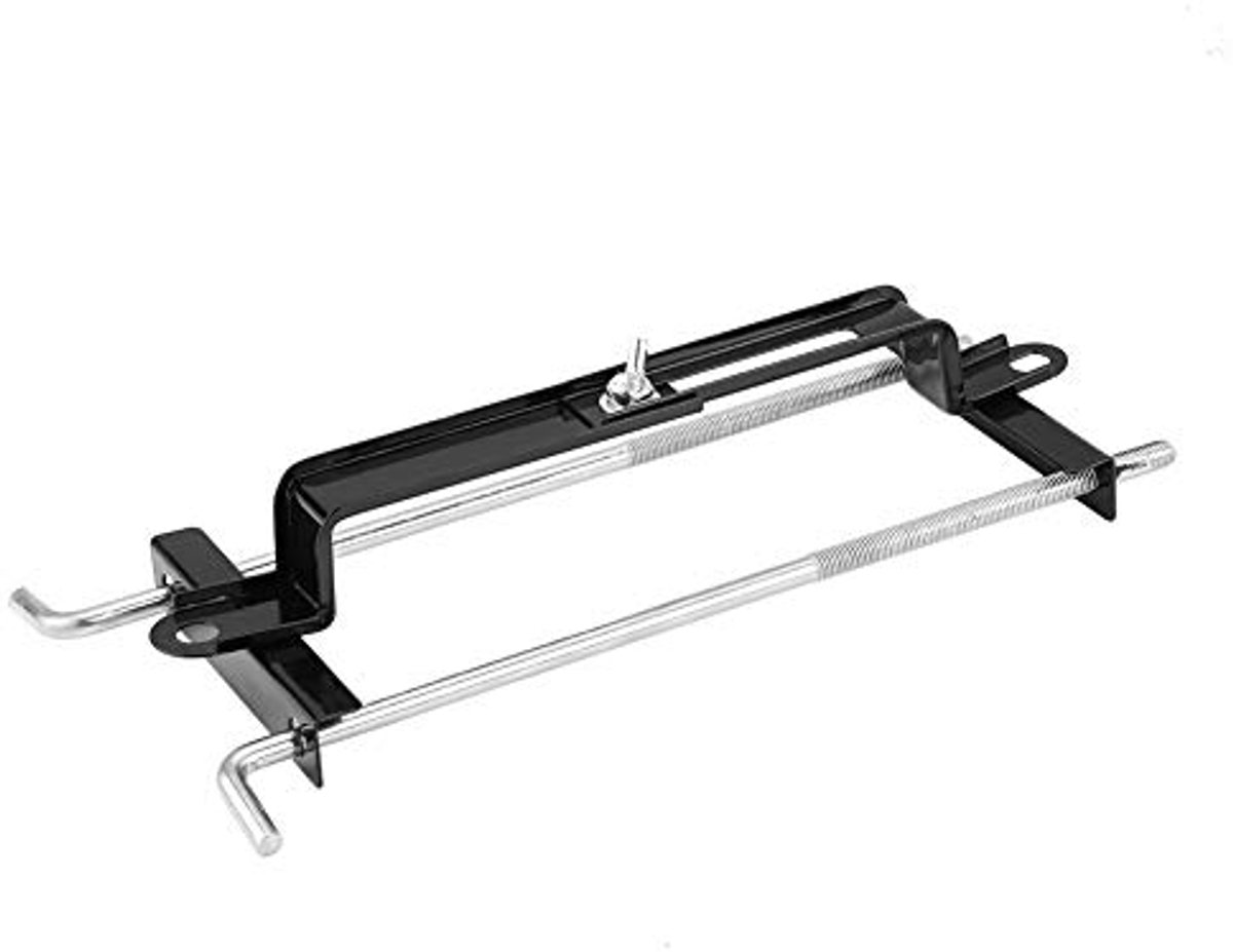 1 x batterijhouder, Duokon batterijhouder universeel verstelbare stang transversale batterij houder houder voor auto SUV