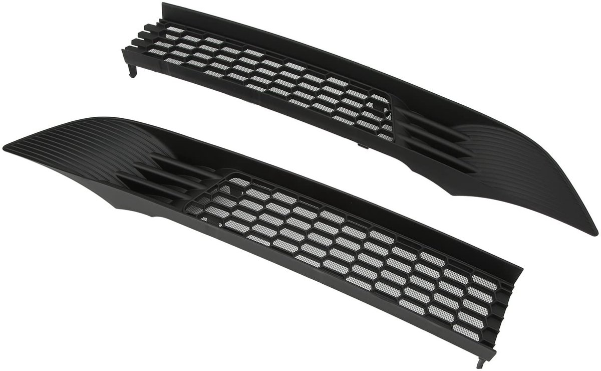 Front Grill Mesh Front Grill Mesh Helder Zwart Abs 2 Stuks Front Grill Mesh Helder Zwart Bumper Vent Grille Vervanging Voor Model Y 2020-2023