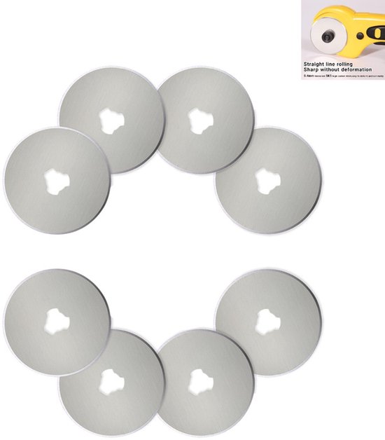 Foto: 8 stuks roterend snijmes roterende stoffenschaar leer snijden 28 mm roterend mes voor het snijden van textiel papier snijden compatibel met fiskars olfa truecut