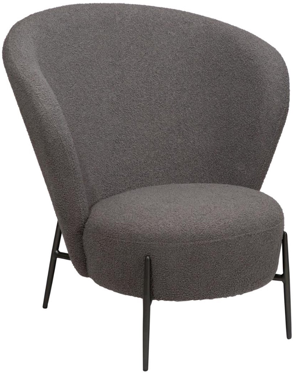 Orbit Dan-Form fauteuil bouclé grijs.