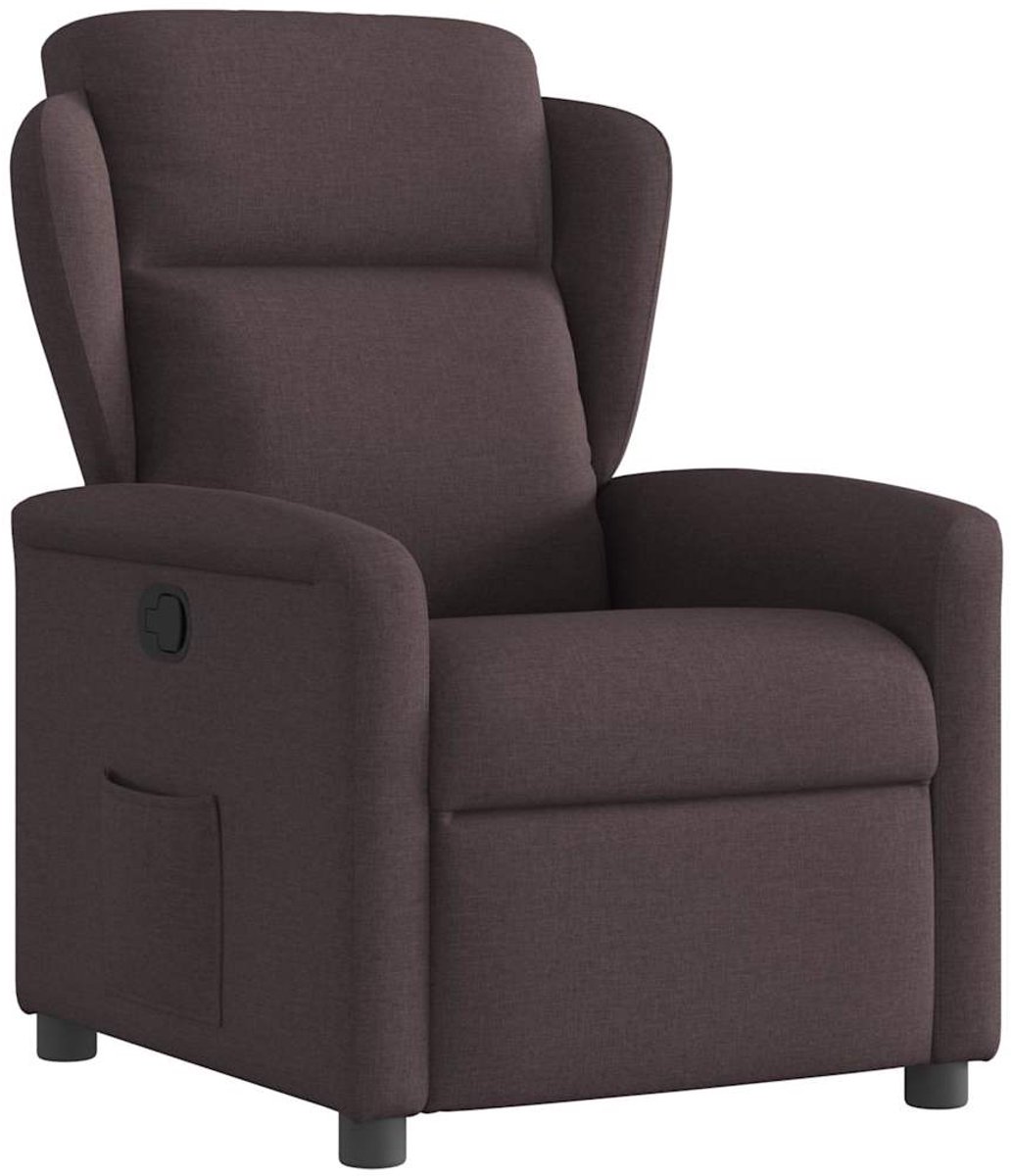vidaXL Fauteuil - verstelbaar - stof - donkerbruin