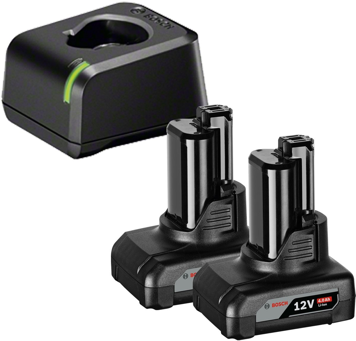 Bosch accustartset GBA 12 Volt / 2x 4.0 Ah + snellader GAL 12V-20