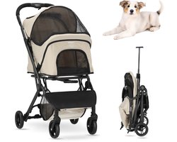 Qplay QPPet Hondenbuggy - Inklapbaar - Beige