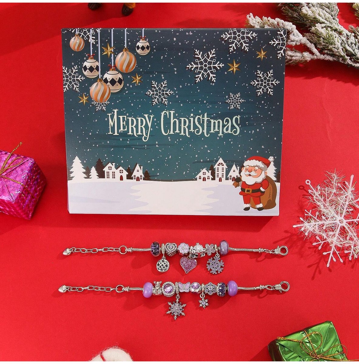 Adventskalender 2026 meisjes-Adventskalender voor meisjes sieraden-24 stuks DIY Adventskalender armband sieraden knutselen — afbeelding 3