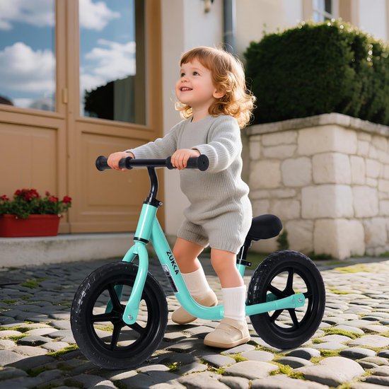 Loopfiets voor meisjes met 12 inch wielen - verstelbaar stuur en zadel, ideaal voor kinderen van 2 tot 5 jaar van Merkloos — afbeelding 4