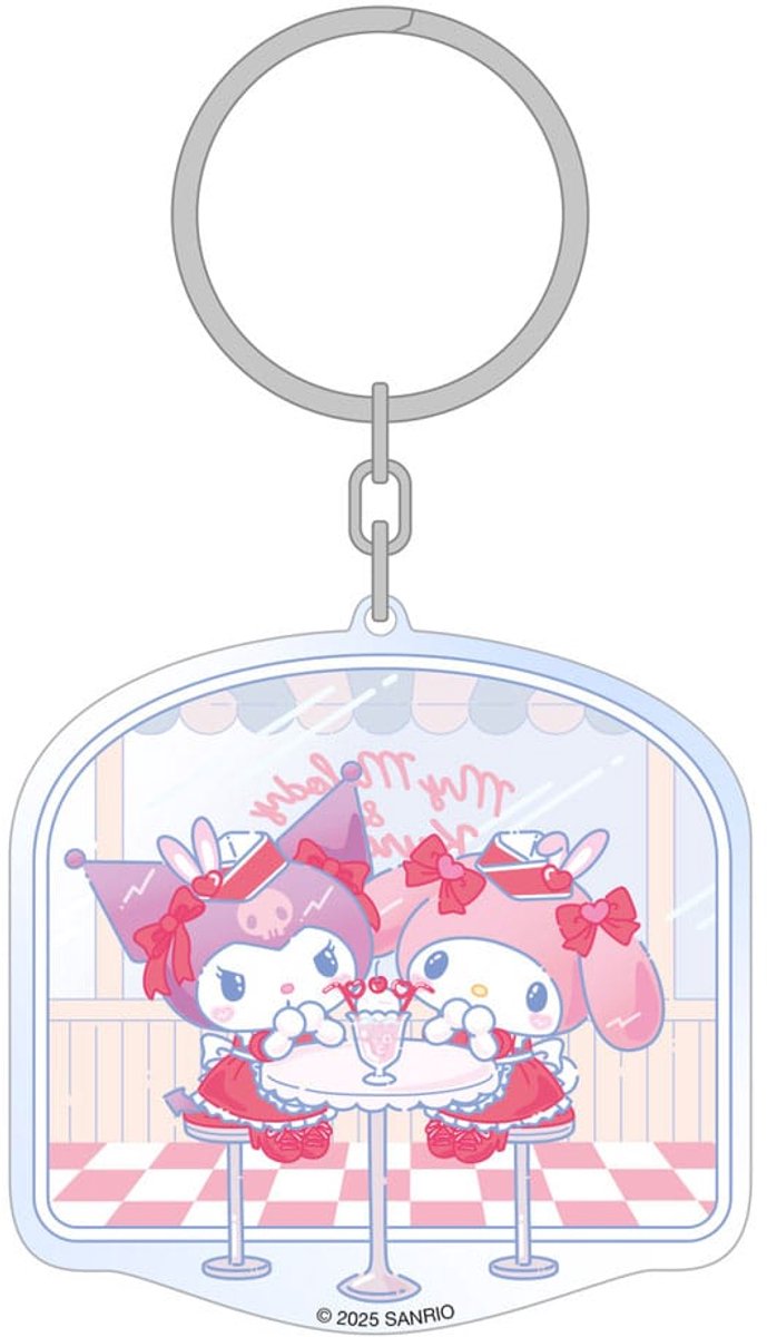 Sakami Merchandise Sanrio Acrylic Keychain Hello Kitty & Friends American Diner 6 cm Keyrings