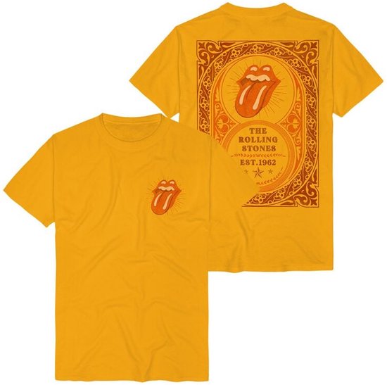 T-shirt homme à motif ornemental des Rolling Stones - orange - M