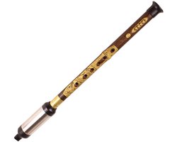 WK Bawu van Paars Bamboe met Draakgravure – F toon -Traditionele Chinese Fluit | Verticale Blaasstijl & Demonteerbaar | Handgemaakt Muziekinstrument