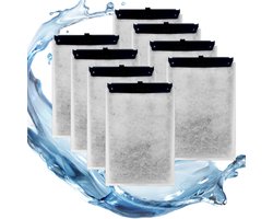 Pack of 8 Replacement Filters for Repto Filters, Suitable for Tetra EasyCrystal Filter 250 & FilterBox 300 - Aquarium Filter Media with Activated Carbon and Filter Wading, Odour-Removing,