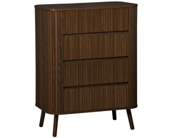 sweeek – Scandinavisch kastje gegroefd houteffect 4 lades 80cm – legacy