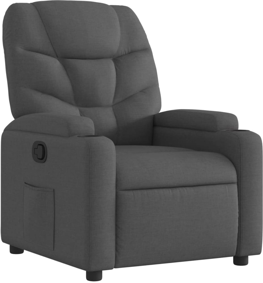 vidaXL Relaxfauteuil - Donkergrijze - Stof Donkergrijs