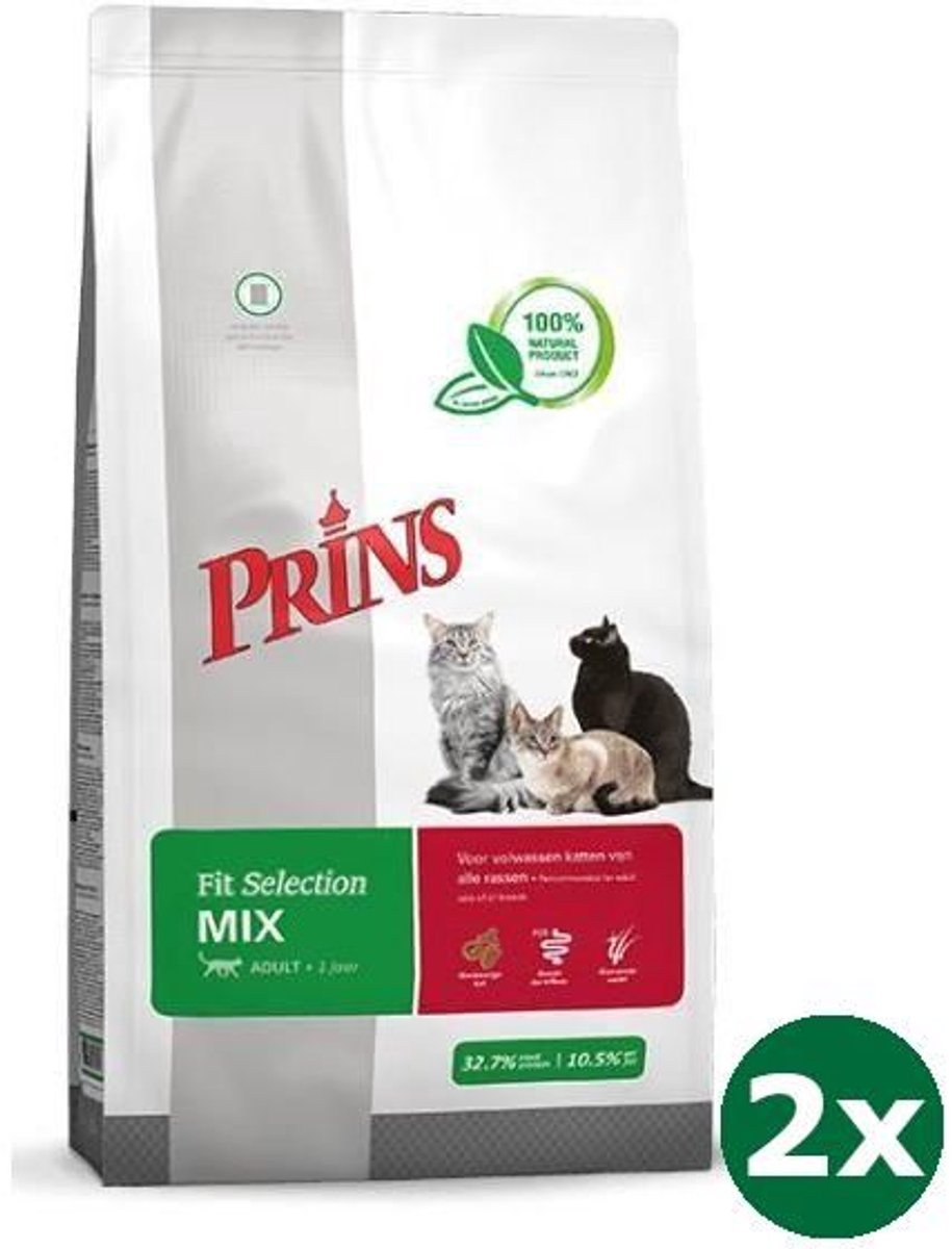Prins Prins kattenvoeding mix kattenvoer 2x 10 kg