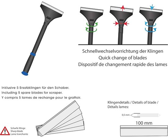 Beta 1777T Klapmes – Roestvrij Stalen Lemmet, Aluminium Handvat, Incl. 5 Reservebladen, Oranje