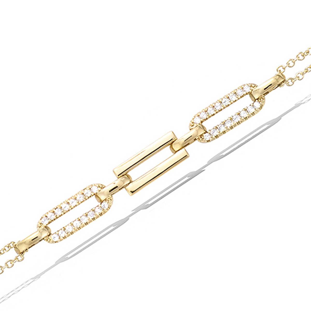 CHIVAL Armband 18K Verguld Goud "Cristalline" – Luxe, Hypoallergeen, Zirkonia, Cadeau voor Haar, Liefde, Romantiek, Geschenkverpakking, Glimmend, Sieraad, Valentijnsdag, Moederdag