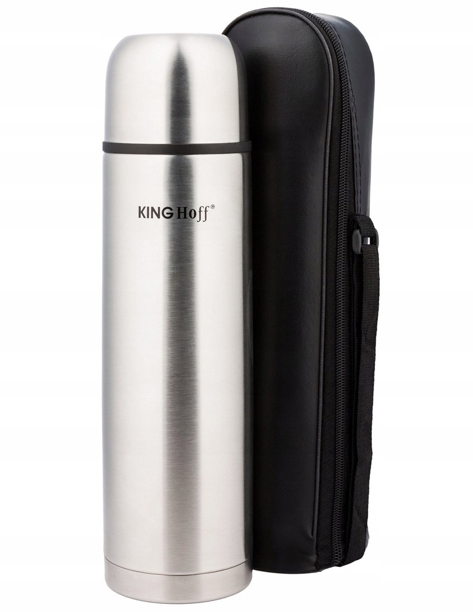 Kinghoff Thermoskan 0,5L RVS met Schoffel