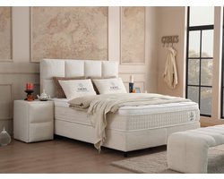 BSS Bedding Amore - Complete Boxspring - Boxspring 180x200 - Boxspring met Opbergruimte - Inclusief Dekbed - Bedden - Slaapkamerbed - 1 x Matras met Topper - 2 x Bedbox - 1 x Hoofdbord - Vlekbestendige & Gemakkelijk te Reinigen Stof