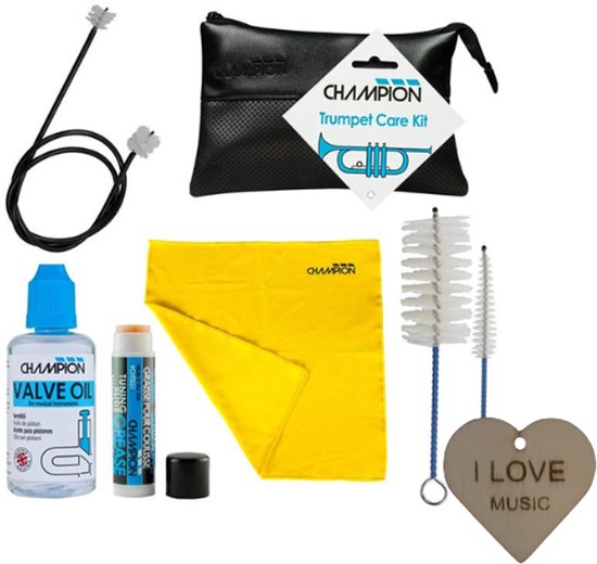 Champion 6-delige trompet onderhoudsset met Specter sleutelhanger