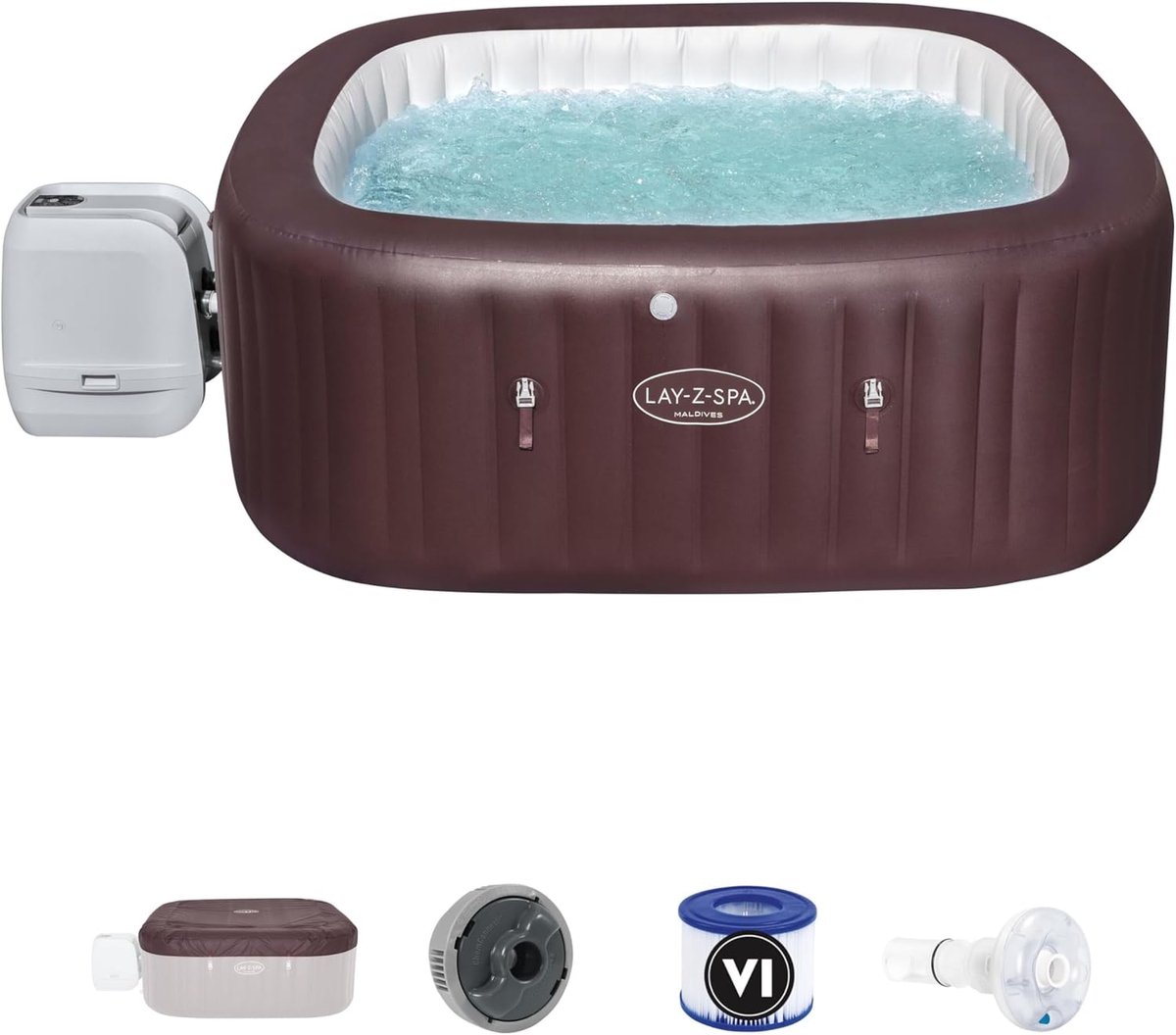 Luxe Driehoekige Hoek-Whirlpool – Hydro en Air Massage – Vrijstaand Tuinspa – Luxe Whirlpool 7 Personen – – Medahomestore Luxe Driehoekige Hoek-Whirlpool – Hydro en Air Massage – Vrijstaand Tuinspa – Luxe Whirlpool 7 Personen – – Medahomestore