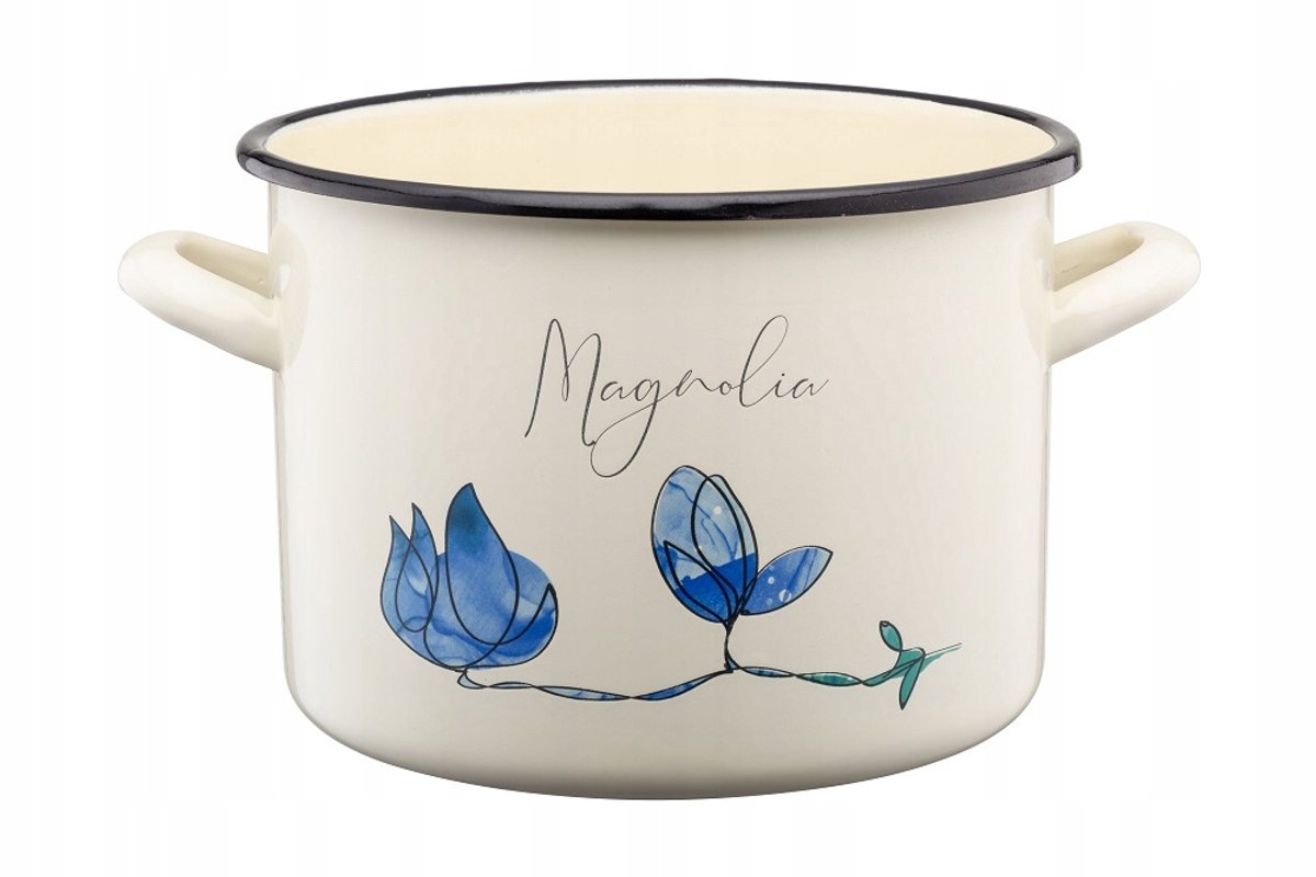 Galicja Flores Geëmailleerde Pan 20cm 4,4L met Bloemendecoratie
