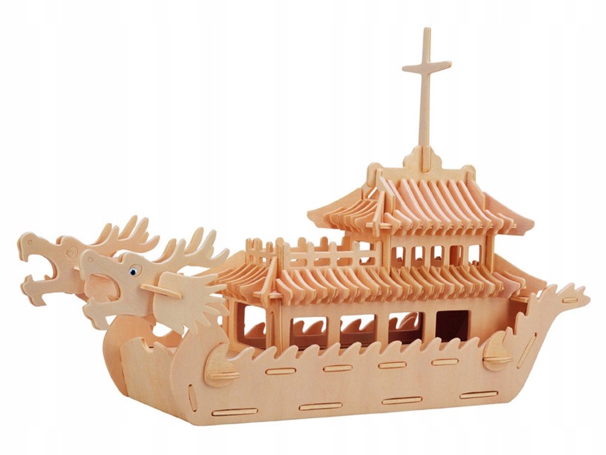 3D Houten Chinese Laarspuzzel 137 Delen - Sea-Land P085