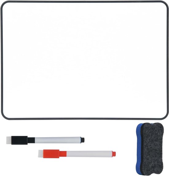 Anwicar Magnetisch Bord - Magnetisch Memobord 50x50 cm van Staal - Ideaal voor Magneten en Notities - Beschrijfbaar Bord - Incl. Montagemateriaal - Zwart