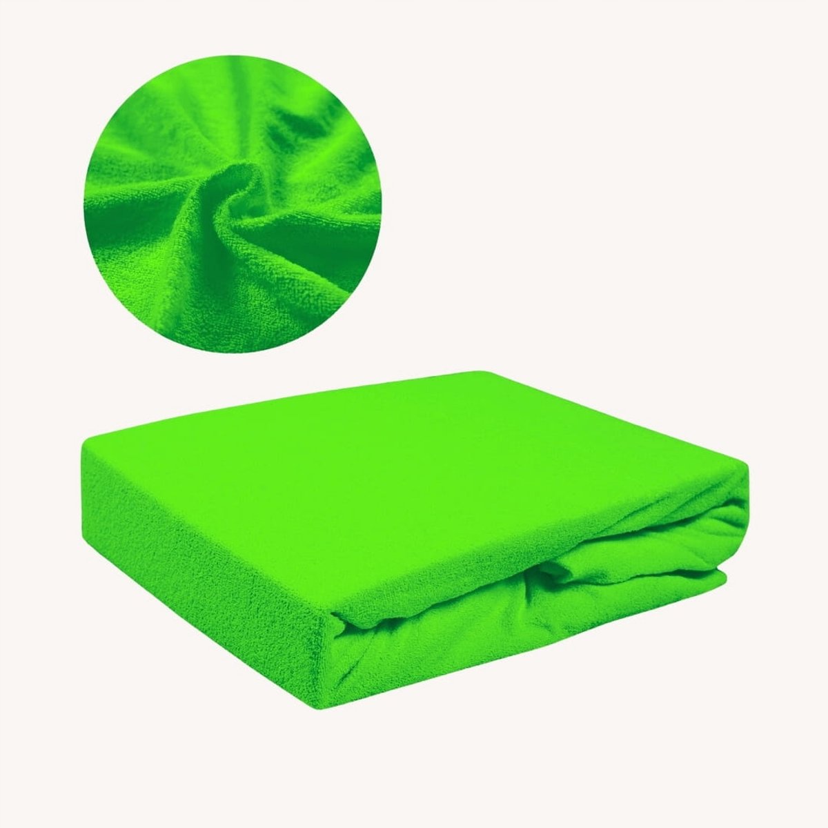 Frotte Hoeslaken Zonder Elastiek 140x200cm - Dik Groen Nederlands Product